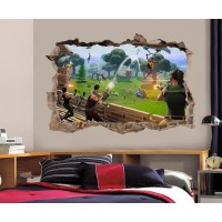 Fortnite 3D Smashed Wall Sticker Decal Home Decor Art Mural J1204   302706724895